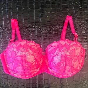 Victoria's Secret Vibrant Pink balconet bra